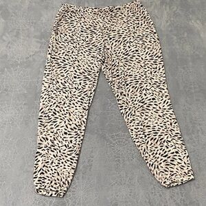 Soma Pajama Pants Womens M Pink Black Geometric Pull On Pockets Rayon Blend Knit